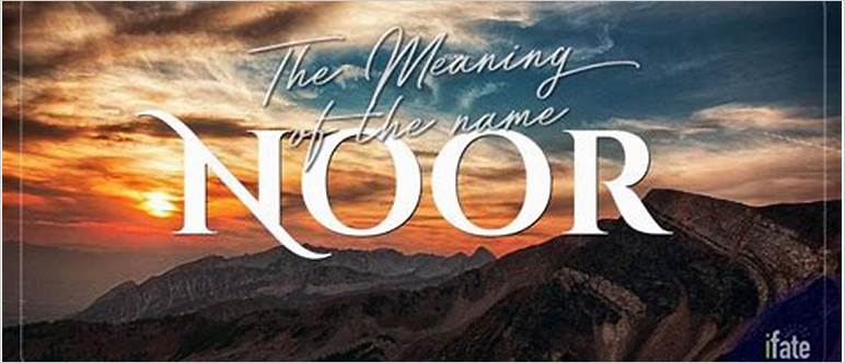 Noor name origin